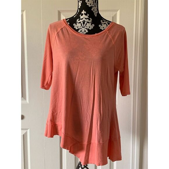 Calvin‎ Klein Women's 3/4 Sleeve Coral Blouse Size XL Casual Spring - Picture 9 of 12